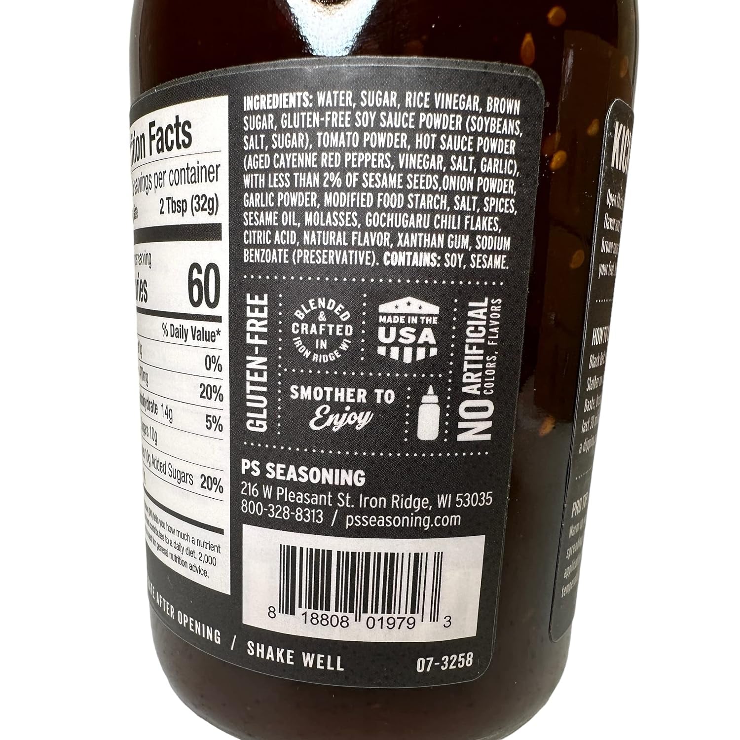 PS Seasoning Blackbelt Korean BBQ Sauce - Great on Beef Short Ribs, Pork Belly, Kabobs, Burgers, Salmon and More