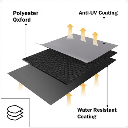 Royal Gourmet CR6008 60" Grill Cover, Durable Oxford Polyester Outdoor BBQ Cover for Flat Top Griddle, Water Resistant, Weather Protection, Black