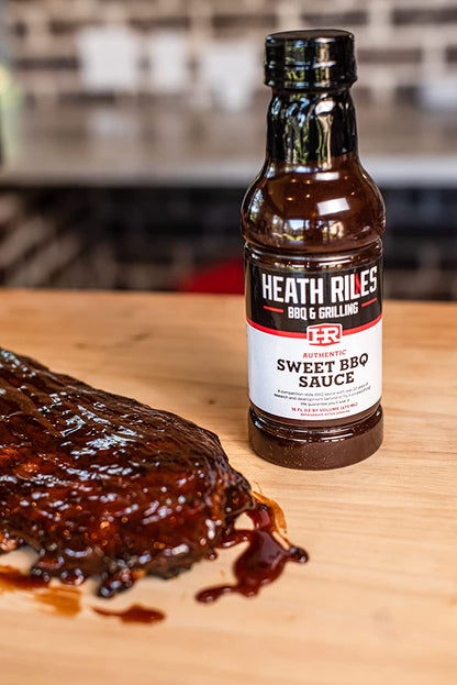 Heath Riles BBQ Sweet Barbecue Sauce, Champion Pitmaster Recipe, Bottle 16 Oz.