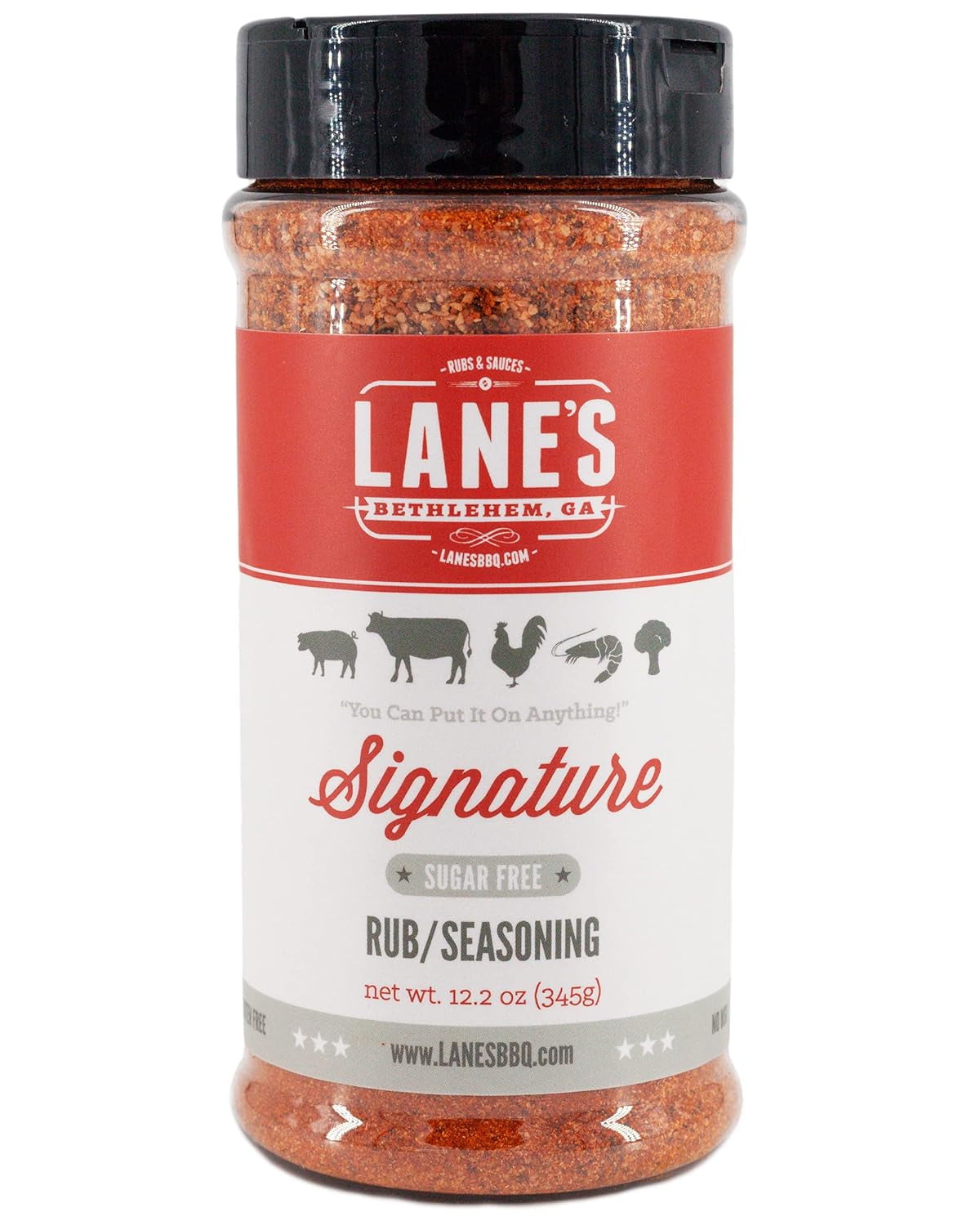 Lane'S BBQ Signature Rub Seasoning | All Natural | Gluten Free | No MSG | No Preservatives - 12.2 Oz