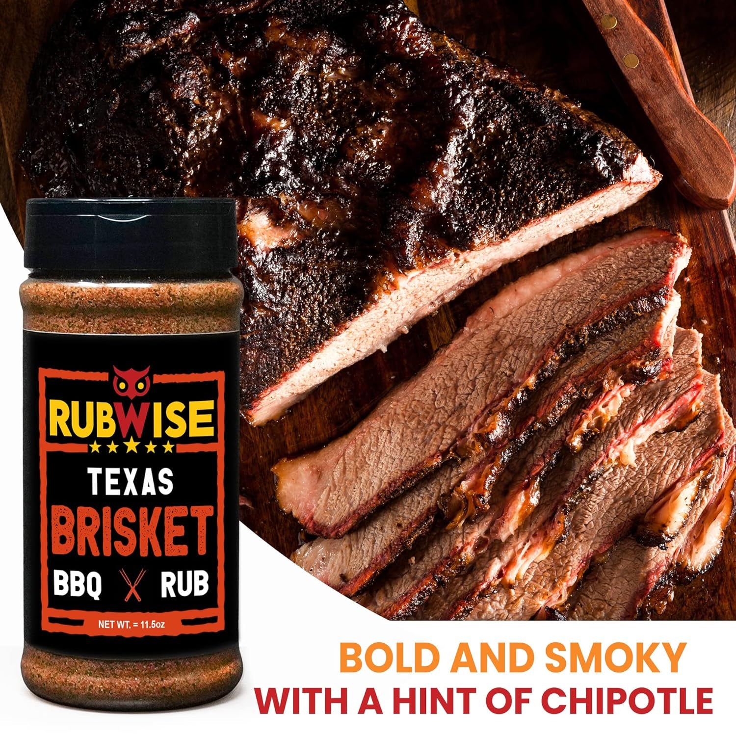 Texas Style Spicy Seasoning Rub & Brisket Rub by Rubwise | BBQ Rub & Spices for Smoking & Grilling | Dry Rubs | Great on Brisket, Steaks, Ribs, Burgers, Chops & Add Kick to Your Meat (1Lb Eac