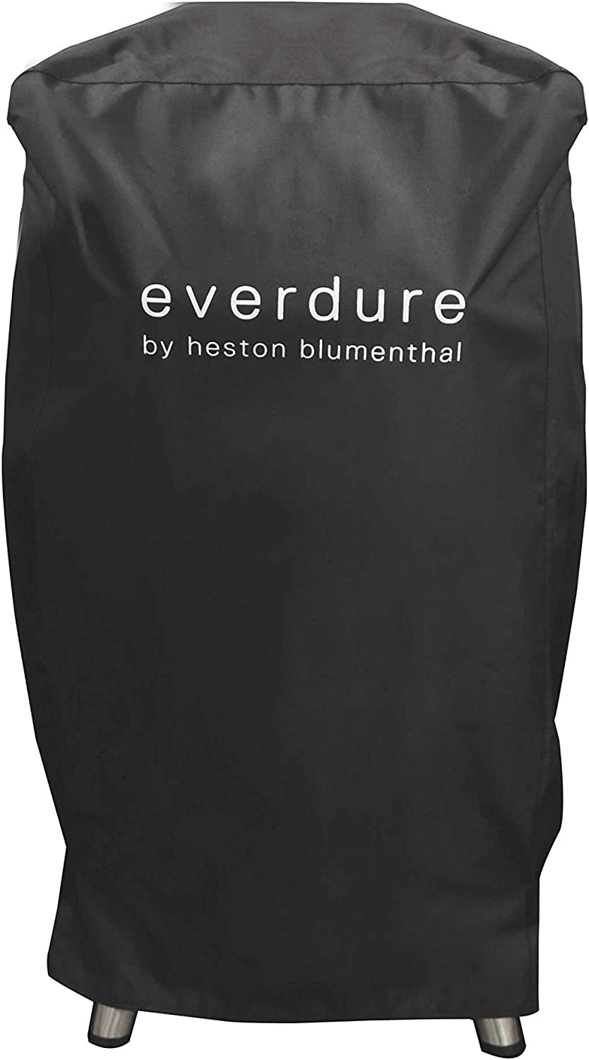 Grill Cover for 4K Charcoal Grill & Smoker, Long Cover with UV Protection and Drawstring Closure, Waterproof Lining and 4 Season BBQ Grill Protection, Black, 29.7”L X 16.6”W X 42”H