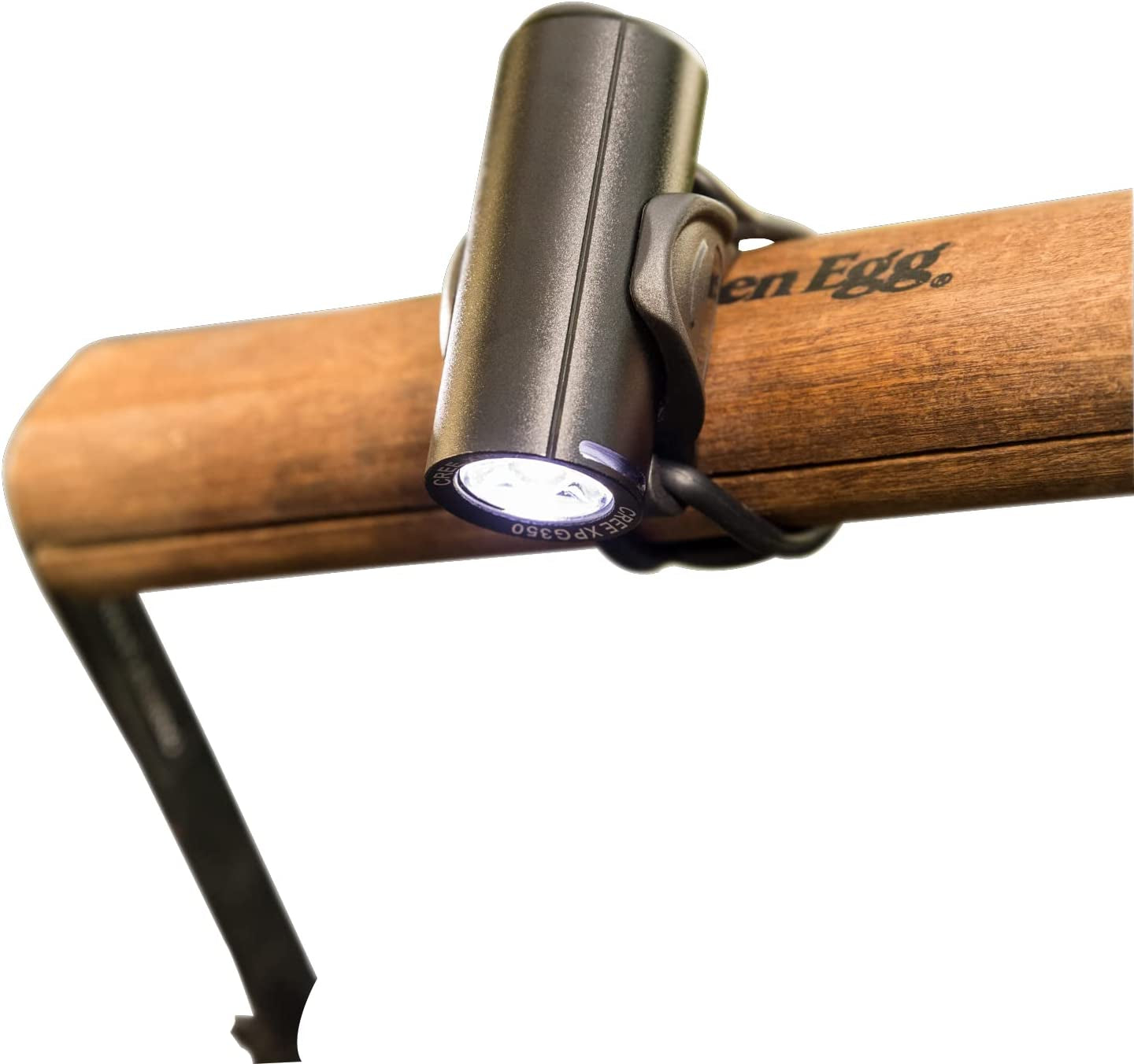 Night Light for Big Green Egg (Black) - a Rechargeable, Rotatable, Bright LED Light That Wraps around the BGE Handle and Illuminates Everything You Are Cooking