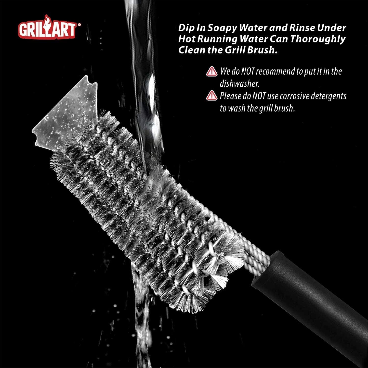 Grill Brush and Scraper,18 Inch BBQ Grill Cleaning Brush Kit, Safe Wire Scrubber, Universal Fit BBQ Cleaner Accessories for All Grates