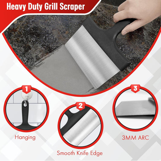 Griddle Cleaning Kit for Blackstone, Flat Top Grill Cleaning Kit with Grill Stone, Griddle Scraper & Griddle Brush with Handle - Easy to Remove Stain(10 PCS)