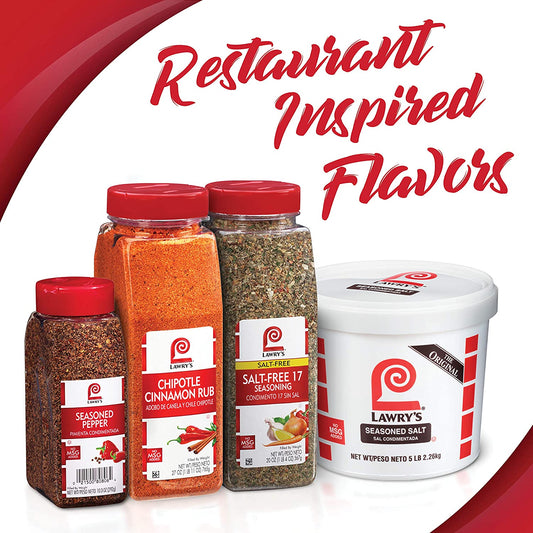 Lawry'S Seasoned Pepper, 10.3 Oz - One 10.3 Ounce Container of Seasoned All Pepper for a Well-Rounded Flavor of Black Pepper, Sweet Red Bell Peppers, and Spices