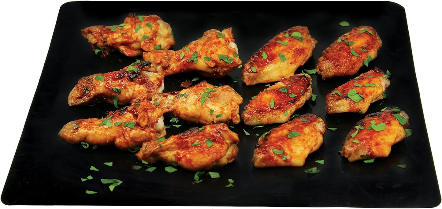 Grilling Mat 2 Pack (13.25"X18")- Heavy Duty 100% Non-Stick Reusable BBQ Grilling Sheet & Pan Liner - Use in Outdoor Barbecue Grill & Indoor Oven - Heat Safe up to 500° F - Great Gift for Father'S Day