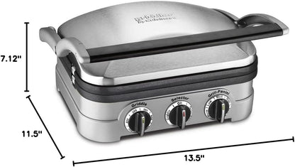 Panini Press, Stainless Steel Griddler, Sandwich Maker & More, 5-IN-1, GR-4NP1