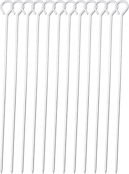 12 Inch Barbecue Skewers Metal BBQ Sticks,12Pack Stainless Steel Square Skewer,Kebob,Kabob Sets for Grill Outings Cooking (BBQ Skewers Square 12Inch-12P)