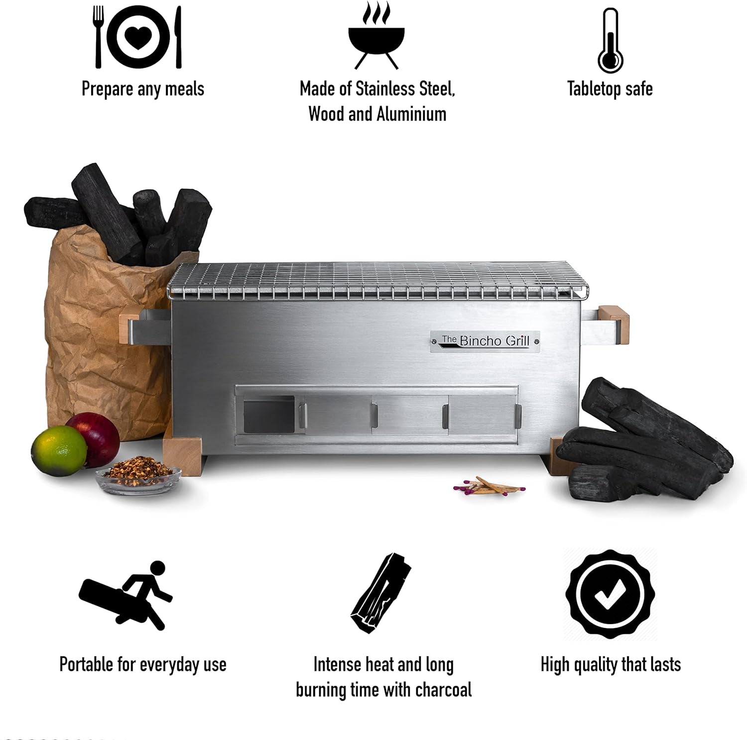 MG-168 Yakitori Tabletop Charcoal Griller-Mini Japanese Style Hibachi