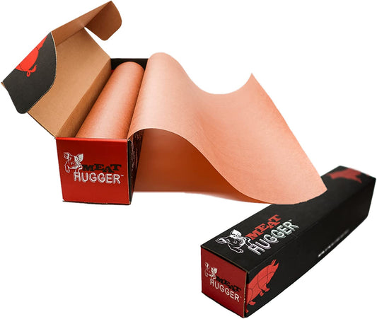 Pink Butcher Paper Roll with Dispenser Box - 17.25 Inch by 175 Foot Roll of Food Grade Peach BBQ Butcher Paper for Smoking Meat - Unbleached, Unwaxed and Uncoated Kraft Paper Roll - Made in the USA