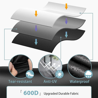 SHINESTAR Grill Cover for Weber Genesis 400 Series, Double Straps and Built-In Vents,Heavy Duty & Waterproof, Fits Grill up to 69 Inch Wide, Black