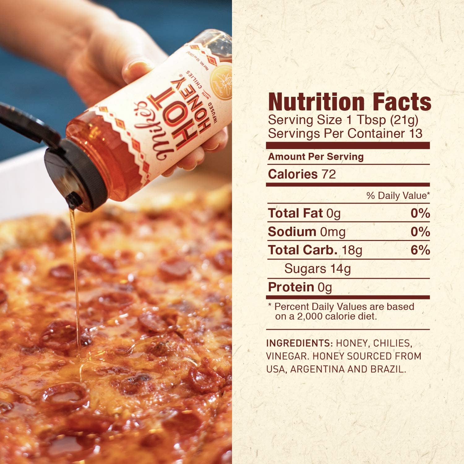 Mike'S Hot Honey, America'S #1 Brand of Hot Honey, Spicy Honey, All Natural 100% Pure Honey Infused with Chili Peppers, Gluten-Free, Paleo-Friendly (10Oz Bottle, 1 Pack)