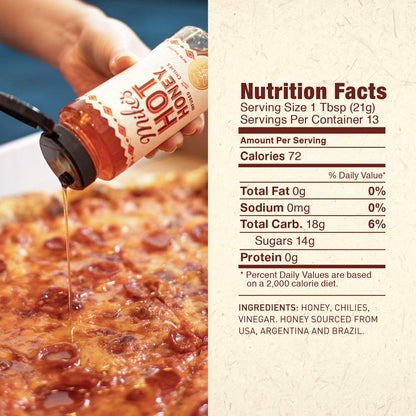 Mike'S Hot Honey, America'S #1 Brand of Hot Honey, Spicy Honey, All Natural 100% Pure Honey Infused with Chili Peppers, Gluten-Free, Paleo-Friendly (10Oz Bottle, 1 Pack)
