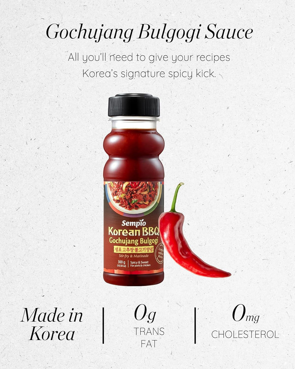 Sempio Korean Gochujang Bulgogi Marinade Sauce (500G, 17.63Oz), Korean BBQ Sauce,