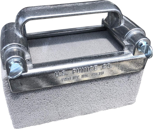 Grillmaster Combo - 2 X Grill Cleaning Pumice Bricks + Aluminum Grill Brick Holder, Use to Clean Restaurant Flat Top Grills or Griddles, Remove Carbon, Grease and More without Harsh Chemicals