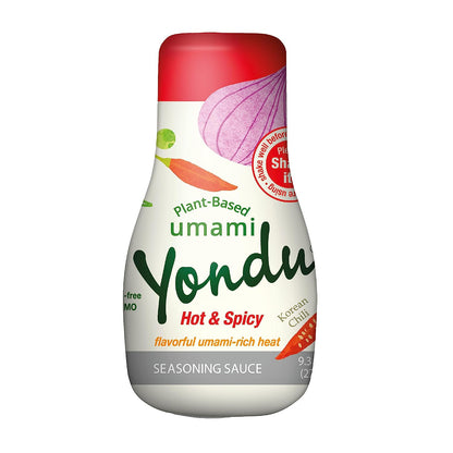 Yondu Hot & Spicy - Plant-Based Spicy Seasoning Sauce – Flavorful Umami Rich Heat to Awaken Your Palate. Better Than: Fish Sauce, Soy Sauce, Bouillon (9.3 Fl Oz)