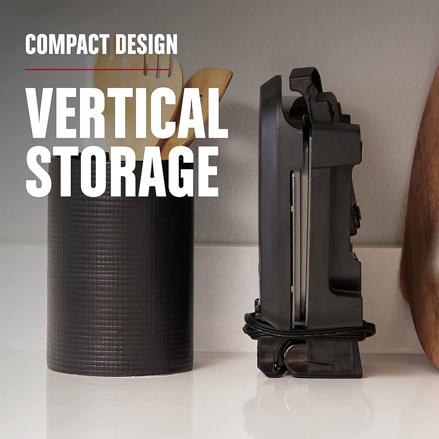 ® Fully Submersible™ Grill, NEW Dishwasher Safe, Wash the Entire Grill, Easy-To-Clean Nonstick, Black/Grey