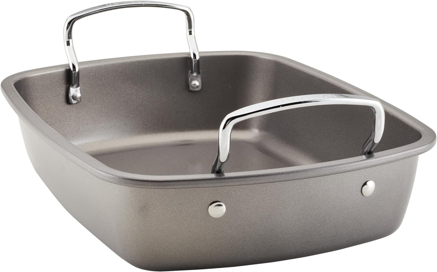 Circulon Nonstick Roasting Pan / Roaster with Rack - 17 Inch X 13 Inch, Gray
