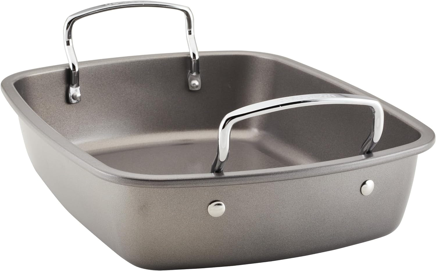 Circulon Nonstick Roasting Pan / Roaster with Rack - 17 Inch X 13 Inch, Gray