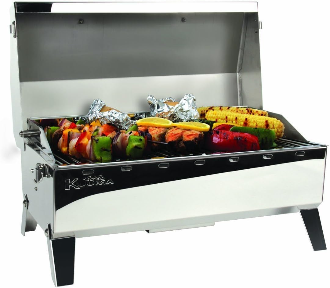 Stow and Go Propane Tabletop and Mountable Grill - Stainless Steel Gas Grill with Foldable Legs | Great for Camping, Boating, Picnics, Barbeques & More |13,000 Btus - (58130)
