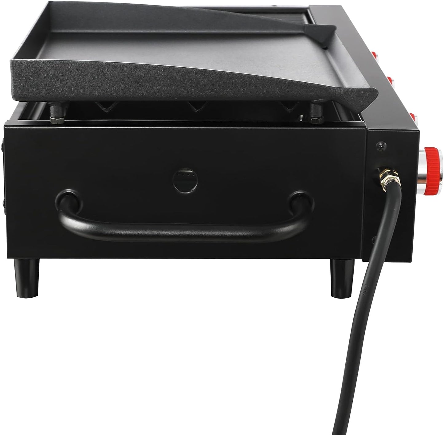 GD4002T Tailgater Tabletop Gas Grill Griddle, 4-Burner Portable Propane Grill Griddle Combo, for Backyard or Outdoor BBQ Cooking, 40,000 BTU, Black