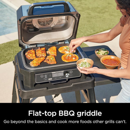 XSKGRIDLXL Woodfire Premium Griddle Plate, Compatible with OG800 and OG900 Series, Direct, Edge-To-Edge Heat, Ceramic, Nonstick, Precise Heat Control, 17.87'' X 12.35'', Black