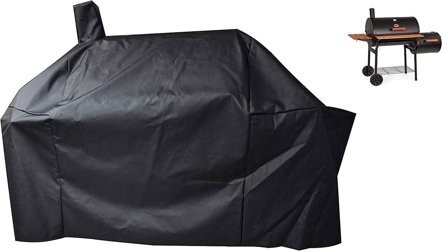 Smoker Grill Cover Sized for Char-Griller Charcoal Grill 2190 and 2197 Heavy Duty Waterproof Patio 600D Canvas Barbeque BBQ Grill Cover G21623