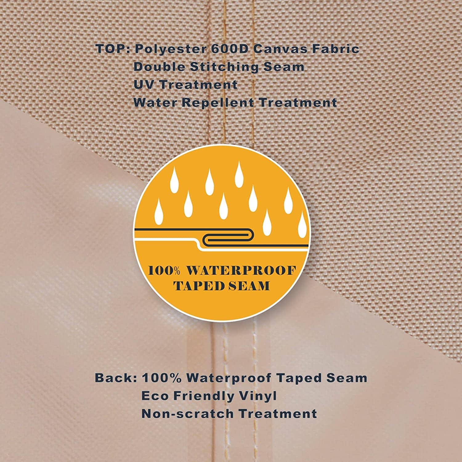 ULTCOVER Gas Grill Cover 55 Inch for 3-5 Burner Propane Barbecue Grills Waterproof BBQ Cover Fits Most Grills Weber Nexgrill Char-Broil Brinkmann