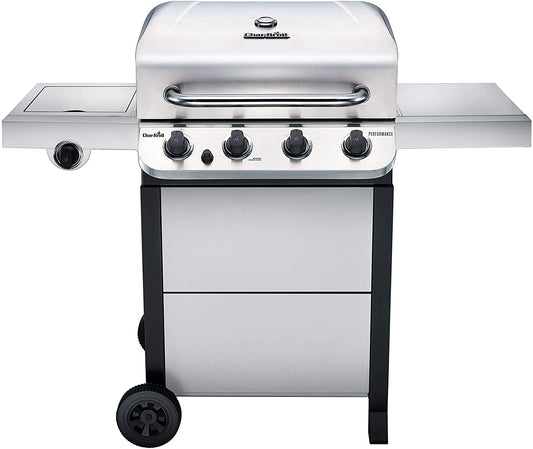 Performance Series Convective 4-Burner with Side Burner Cart Propane Gas Stainless Steel Grill - 463377319
