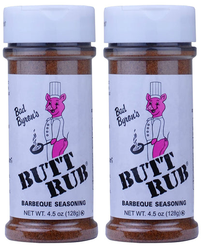 Bad Byrons Butt Rub Barbecue Seasoning 4.5 Ounce - Pack 2