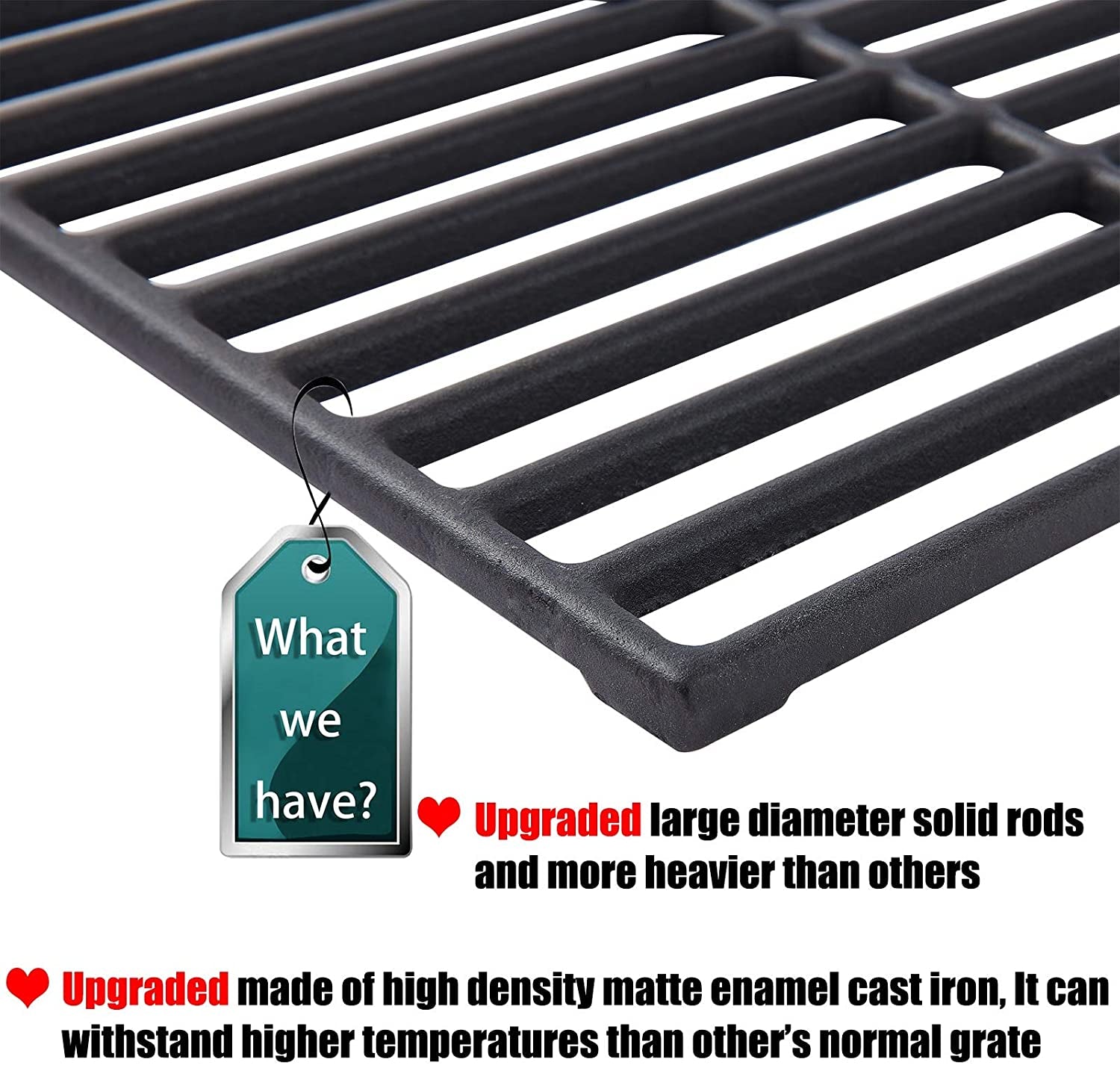 Grill Grates for Dyna Glo DGF510SBP Replacement Parts DGB515SDP DGB515SDP-D DGF510SSP 70-01-293, Backyard BY13-101-001-13 Grates, BHG Grill Parts BH13-101-099-01 BH14-101-099-01