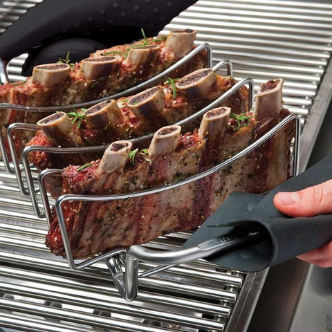 Image of Broil King 62602 Rib Rack and Roast Support,Silver