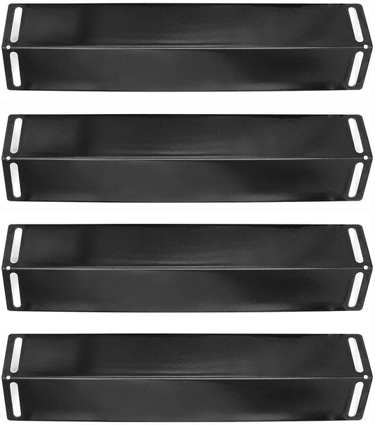 16 1/2 Inch Porcelain Steel Heat Plate Shield Heat Tent, Burner Cover, Vaporizor Bar, and Flavorizer Bar Replacement for BBQ Grillware, Uniflame, Charbroil, Grill Chef Grills, PPB151 (4-Pack)