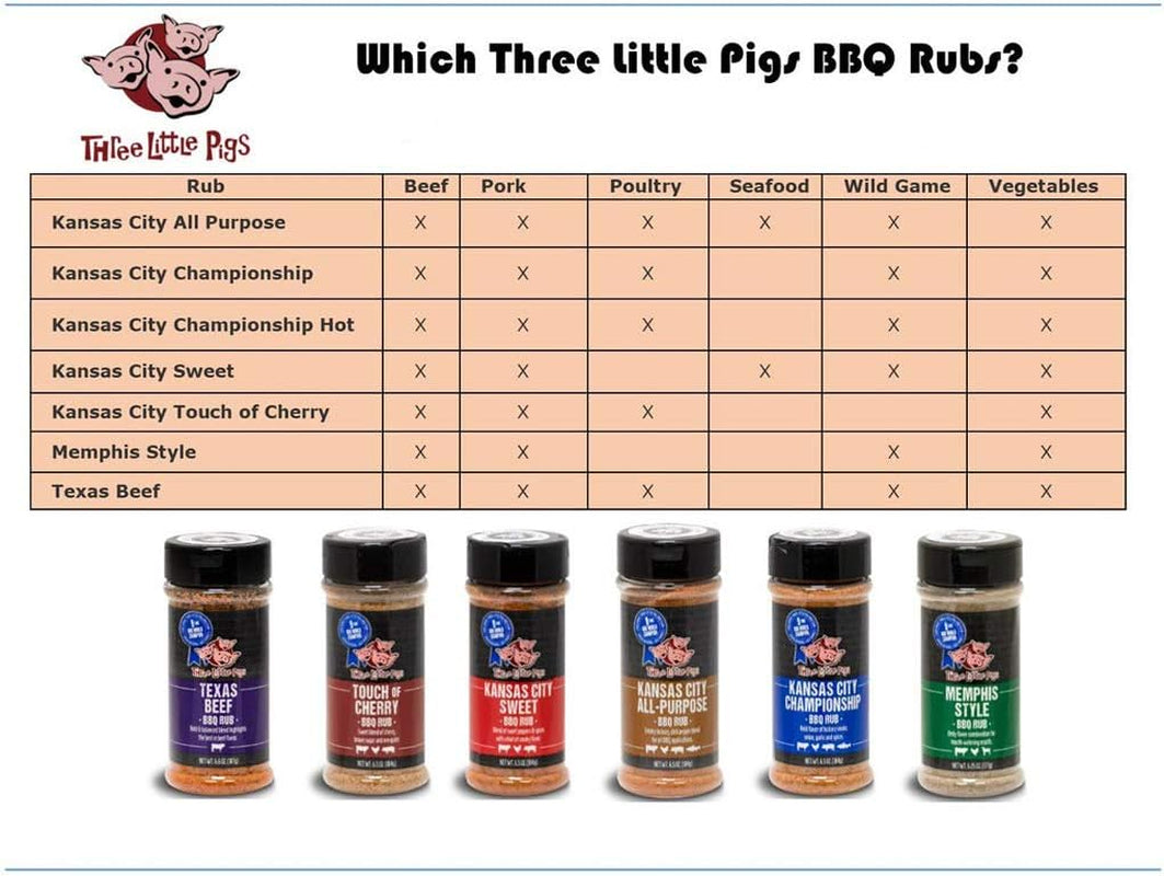 Three Little Pigs Kansas City Sweet Rub 6.5 Ounce