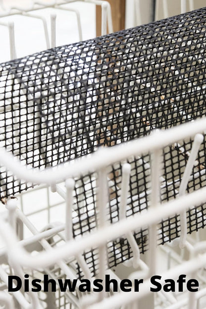 BBQ Grill Mats Non Stick Grill Toppers- Extra Large Cut to Fit - Pizza Oven Screen - Heavy Duty PFOA Free Grill Mesh Set of 2