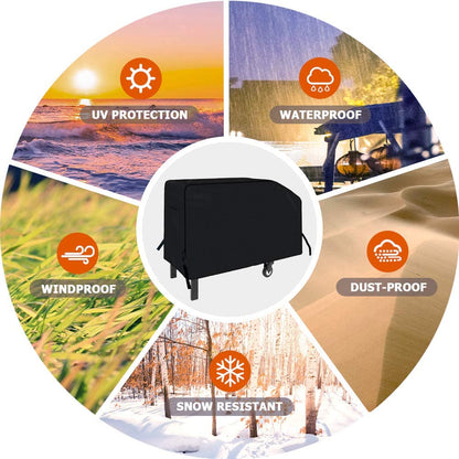 NEXCOVER 28 Inch Griddle Cover | for Blackstone 28 Inch 2 Burner Griddle Cooking Station | Waterproof Heavy Duty Gas Grill Cover | 600D Polyester Anti-Uv Canvas Flat Top BBQ Cover with Support Pole.