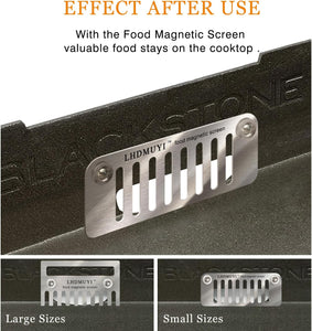 Magnetic Grease Gate Food Mesh Screen Block Food from Falling into Rear Grease Trap Cup Tray,Griddle Accessories for Blackstone Griddles.Powerful Magnetism&Heat Resistance