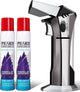 Butane Torch - Refillable Torch Lighter, Kitchen Torch for Baking, Cooking Food, Creme Brulee, BBQ, Blow Torch with Safety Lock and Adjustable Flame, 2 Cans Butane Included.