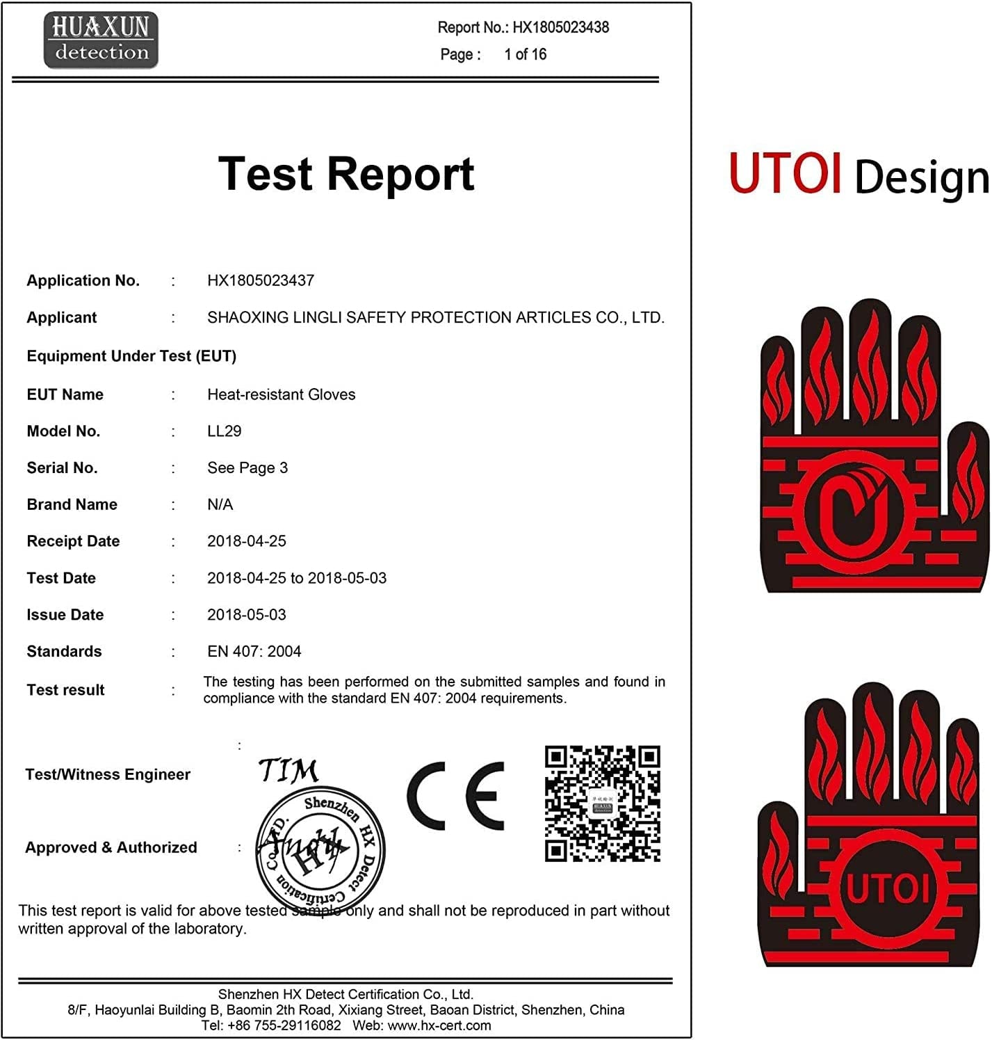 BBQ Grill Gloves, 1472°F Heat Resistant Barbecue Gloves Oven Mitts for Kitchen Garden BBQ Grilling and Outdoor Cooking Campfire, EN407 Certified, 1 Pair, 13 Inch Long Extra Forearm Protection