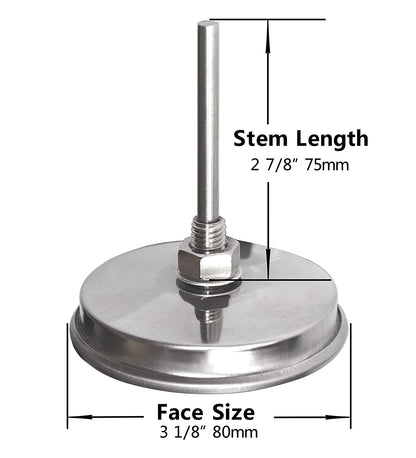 3 Inch BBQ Thermometer Gauge 2 Pcs Charcoal Grill Pit Smoker Temp Gauge Grill Thermometer Replacement for Oklahoma Joe'S Smokers, and Smoker Wood Charcoal Pit, Large Face Grill Temp Thermometer