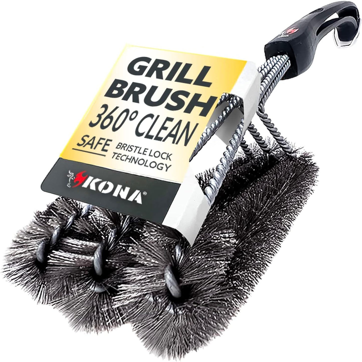 360/Clean Grill Brush - Powerful 30-Second Grill Cleaner - the World'S Best Grill Brush, Bristle | Free of Brass Wire & Safe BBQ Grill Brush, BBQ Brush Accessory for Grill Cleaning Kit - 18 Inch