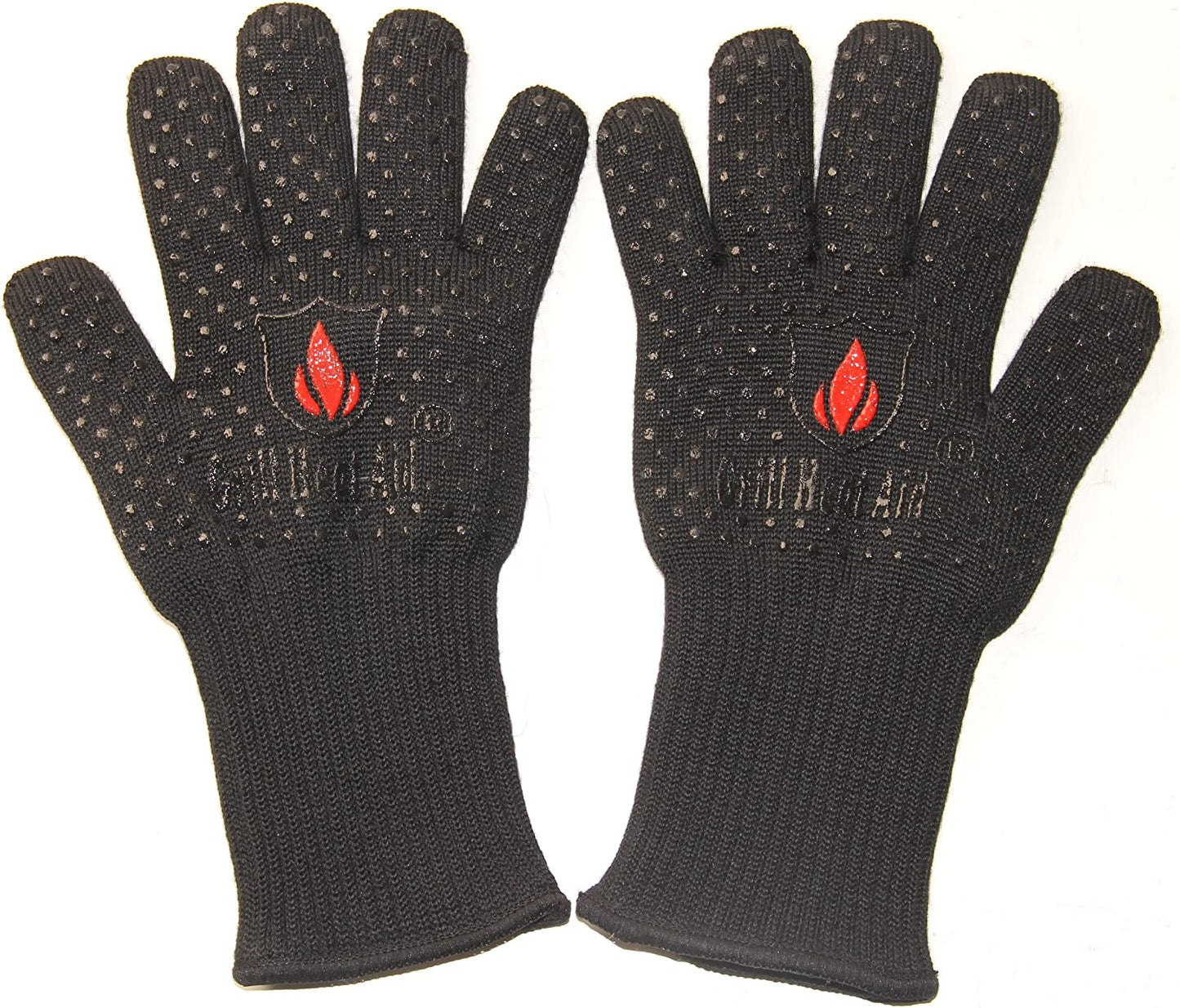 Extreme Heat Resistant Grill Gloves: Premium Insulated & Silicon Lined Fiber Mitts for Cooking, BBQ, Grilling, Frying & Baking for Indoor Outdoor, Kitchen & Oven