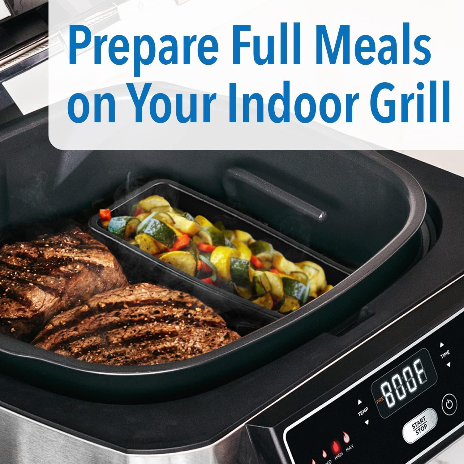 [2 Pack] Veggie Trays for Ninja Foodi AG400 and AG300 Series Grills - Non-Stick Grill Tray to Cook Veggies, Eggs, and More - Veggie Tray Accessory for Your Indoor Grill and Air Fryer