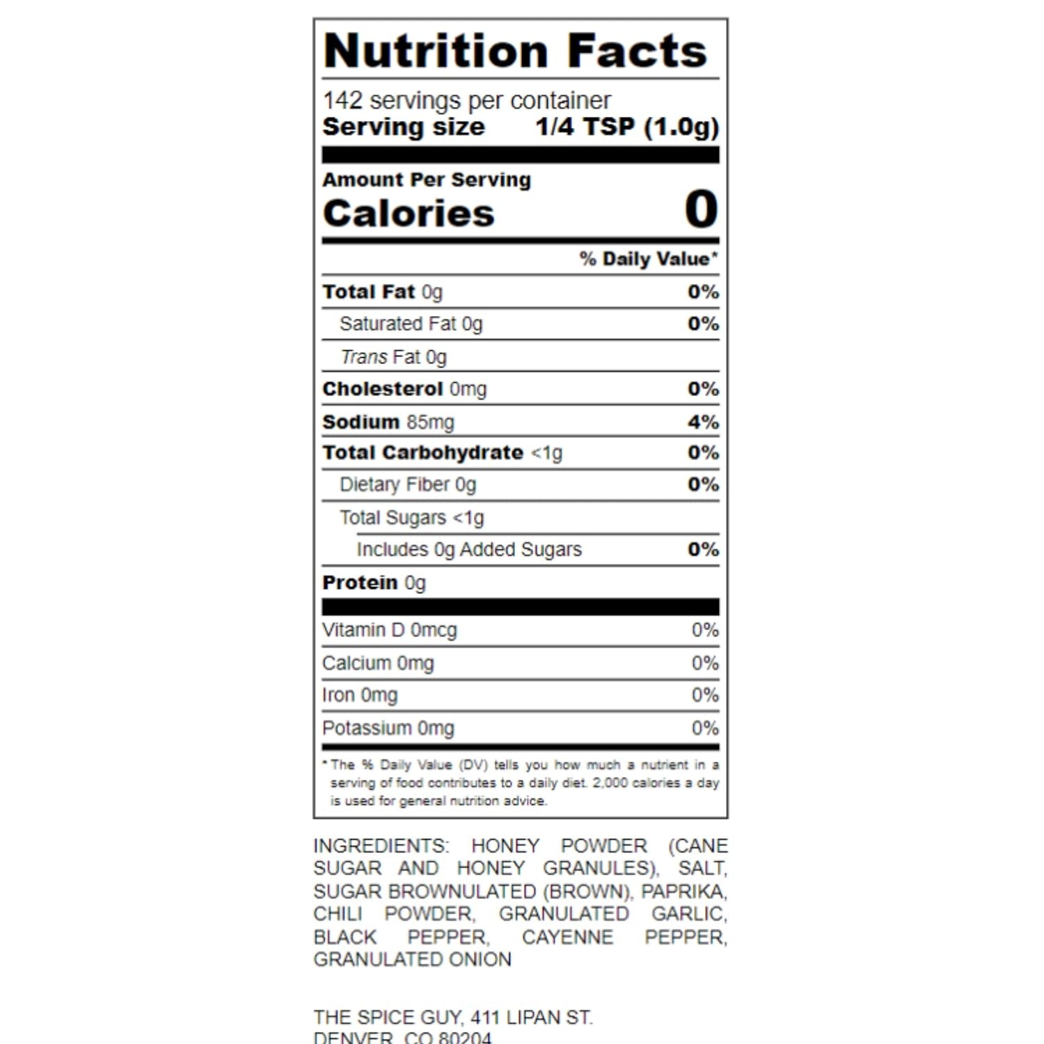 Cuso Cuts Great Tasting Hot Honey Seasoning Rub - Contains All Natural Ingredients - Spices & Rubs for Grill, BBQ & Marinade - 1 Count…