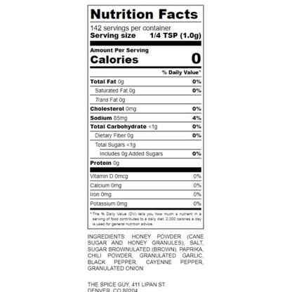 Cuso Cuts Great Tasting Hot Honey Seasoning Rub - Contains All Natural Ingredients - Spices & Rubs for Grill, BBQ & Marinade - 1 Count…