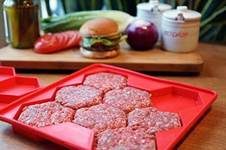 Burger Master Innovative 8-In-1 Burger Press & Freezer Container Makes 8 Quarter-Pound Burgers 32 Oz., Tasty Amazing Burgers, Easy-To-Clean & Dishwasher Safe
