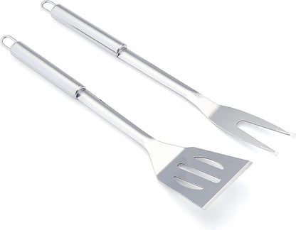 4-Piece Stainless Steel Barbeque Grilling Tool Set with Carry Bag