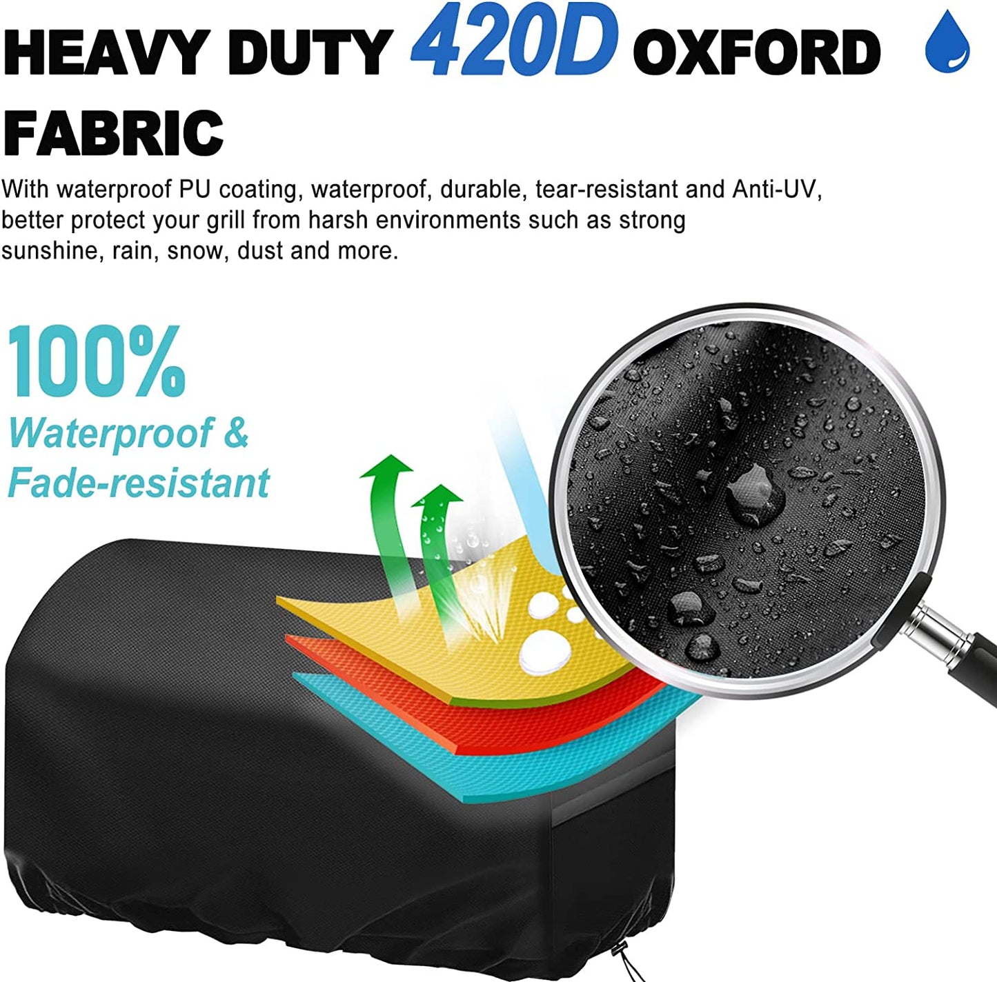 Boat BBQ Grill Cover Waterproof 23X15X15In, for Magma Chefsmate Gas Grill, Magma Cabo Grill, Magma Newport 2 Infra Red Grill, Magma Catalina 2 Infra Red Grill, Heavy Duty Windproof Anti-Uv