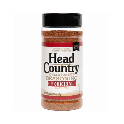 Head Country Bar-B-Q Championship Seasoning, Original | Gluten Free, MSG Free Barbecue Seasoning | Bold & Herbal Dry Spice Rub to Boost the Flavor of All Your BBQ Favorites | 12 Ounce, Pack of 1